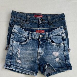 GUESS Girls Distressed Blue Jean Shorts SZ 8